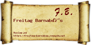 Freitag Barnabás névjegykártya